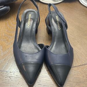 Bernardo Women's Elegant Navy and Black Heels
